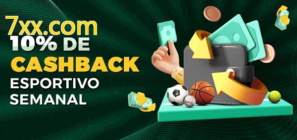 10% de bônus de cashback na 7xx.com
